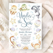 Under The Sea Baby Shower Ocean Gender Neutral 招待状