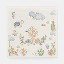Under the Sea Baby Shower Paper Napkins スタンダードランチョンナプキン