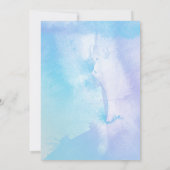 Under the Sea Baby Shower Watercolor Blue Purple 招待状 (裏面)