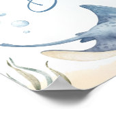 Under The Sea Baby Shower Welcome Sign ポスター (角)