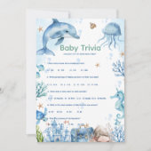 Under the sea Baby trivia Baby shower game Card 招待状 (正面)