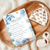 Under the sea Baby trivia Baby shower game Card 招待状