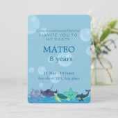 Under the Sea Birthday for Kids 招待状 (スタンド正面)