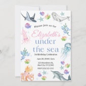 Under the Sea Birthday Invitation 招待状 (正面)