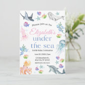 Under the Sea Birthday Invitation 招待状 (スタンド正面)
