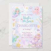Under The Sea Birthday Invitation Editable 招待状 (正面)