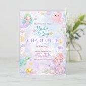 Under The Sea Birthday Invitation Editable 招待状 (スタンド正面)