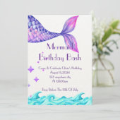 UNDER THE SEA BIRTHDAY INVITATION FOR GIRLS 招待状 (スタンド正面)