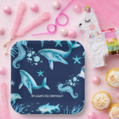 Under the Sea birthday invitation, ocean boy  ペーパープレート (パーティー)