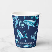 Under the Sea birthday invitation, ocean boy  紙コップ (正面)