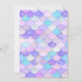 Under the sea Birthday - Mermaid Thank you card サンキューカード (裏面)