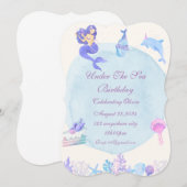 UNDER THE SEA BIRTHDAY PARTY INVITATION 招待状 (正面/裏面)