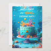 Under the Sea Birthday Party Invitation Coral Reef 招待状 (正面)