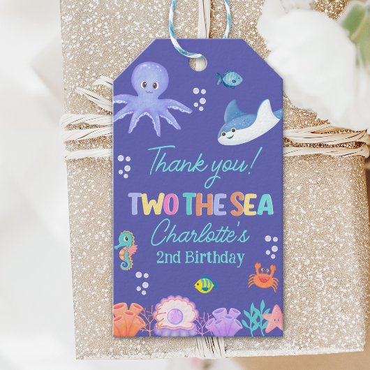 Under the Sea Birthday – TWO the SEA Girl Theme ギフトタグ