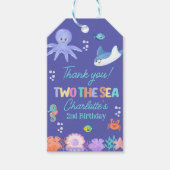Under the Sea Birthday – TWO the SEA Girl Theme ギフトタグ (正面)