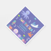 Under the Sea Birthday – TWO the SEA Girl Theme スタンダードランチョンナプキン (角)