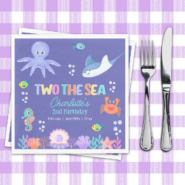 Under the Sea Birthday – TWO the SEA Girl Theme スタンダードランチョンナプキン