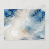 Under the sea Blue Beach Whale babyShower  ポストカード (裏面)