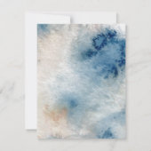 Under the sea Blue Beach Whale babyShower 招待状 (裏面)