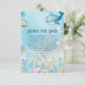 Under the Sea Books for Baby shower card エンクロージャーカード (スタンド正面)