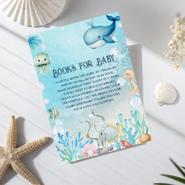 Under the Sea Books for Baby shower card エンクロージャーカード