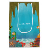 Under the Sea Cave Beautiful Creatures Birthday ミディアムペーパーバッグ (裏面)