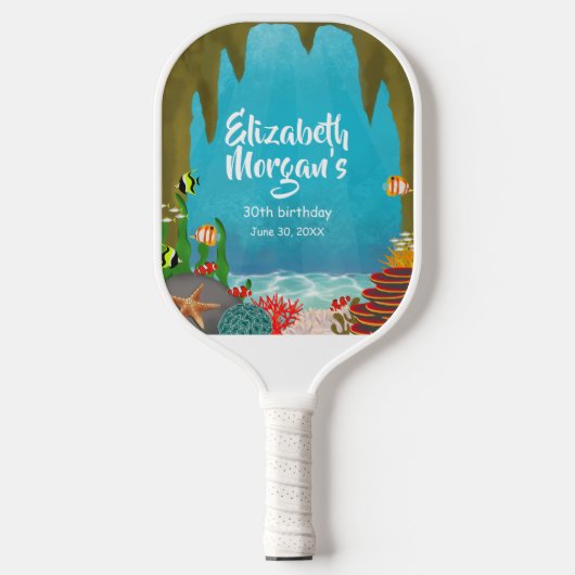 Under the Sea Cave Ocean Pickleball Paddle ピックルボールラケット (正面)
