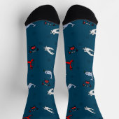 Under the Sea Crew Socks for Everyone - Navy ソックス (上部)