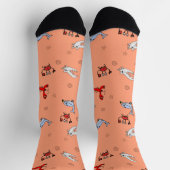 Under the Sea Crew Socks for Everyone - Peach ソックス (上部)