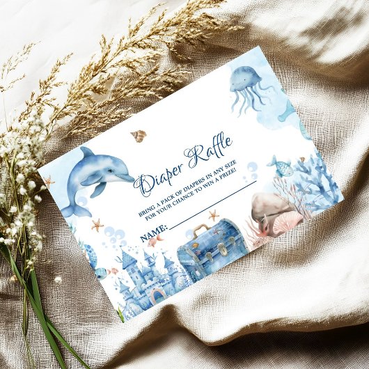 Under the sea Diaper Raffle Request Card エンクロージャーカード