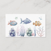 Under the Sea Diaper Raffle Ticket Enclosure Card エンクロージャーカード (裏面)