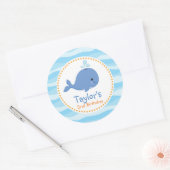 Under The Sea Favy Stickers (Blue Whale) ラウンドシール (封筒)