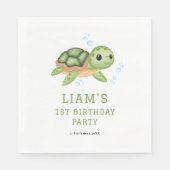 Under the sea first birthday Paper スタンダードランチョンナプキン (正面)