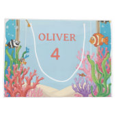 Under the Sea Gift Bag, Oliver's 4th Birthday Pres ラージペーパーバッグ (裏面)