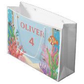 Under the Sea Gift Bag, Oliver's 4th Birthday Pres ラージペーパーバッグ (正面アングル)