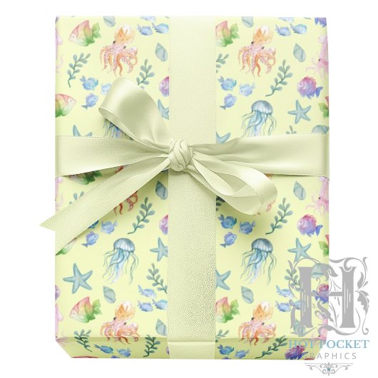 Under the Sea Gift Wrapping Paper - Yellow ラッピングペーパー