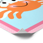 Under the Sea/ Girl /Sealife/Pink Art Poster ポスター (角)