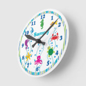 Under the Sea Kids Room Clock ラウンド壁時計 (傾斜)
