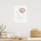 Under The Sea Little Pearl Baby Shower Welcome ポスター (キッチン)