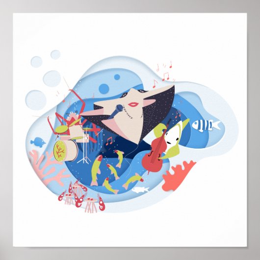 Under The Sea Marine Animals Music Song ポスター (正面)