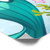 Under the sea Mermaid Birthday Girl ポスター (角)