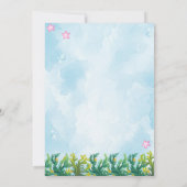 Under the sea Mermaid Birthday Girl 招待状 (裏面)