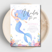 Under the Sea Mermaid Birthday Invite, Ocean Girls 招待状