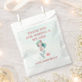 Under The Sea Mermaid Girls Baby Shower フェイバーバッグ (クリップ留めされた状態)