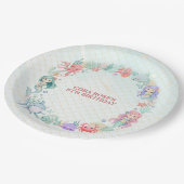 Under The Sea Mermaid Girls Birthday ペーパープレート (アングル)