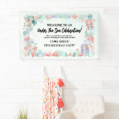 Under The Sea Mermaid Girls Birthday Banner 横断幕 (インサイチュ)