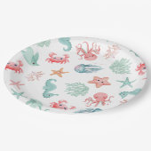 Under the Sea Mermaid Girls Birthday Party ペーパープレート (アングル)