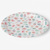 Under the Sea Mermaid Girls Birthday Party  ペーパープレート (アングル)