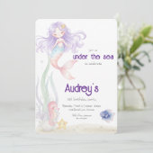 Under The Sea Mermaid Invitation 招待状 (スタンド正面)