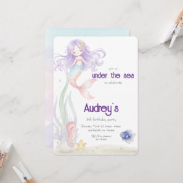 Under The Sea Mermaid Invitation 招待状